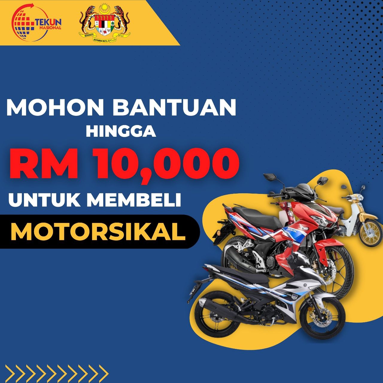Mohon Bantuan Beli Motosikal Sehingga RM10,000