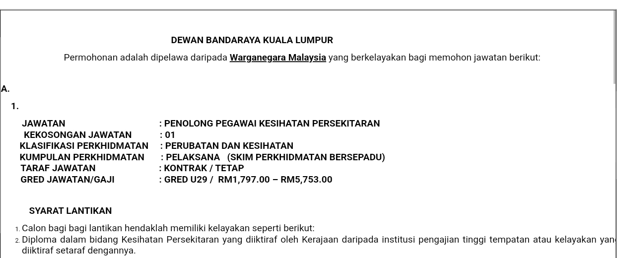 Permohonan Jawatan Kosong DBKL 2023 Dibuka Pelbagai Jawatan Menarik Ditawarkan 4 Screenshot 2023 02 18 12 31 45 015 edit com.android.chrome