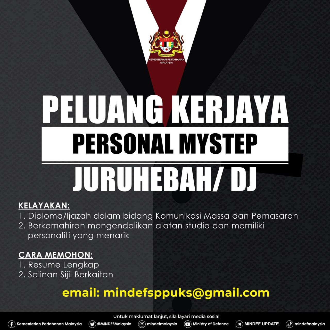 Kerjaya Di Kementerian Pertahanan ini Malaysia Ambilan Segera 2023 | Amazing 3 WhatsApp Image 2023 02 23 at 07.52.52