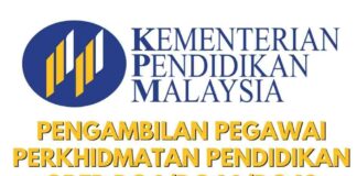 Pengambilan Pegawai Perkhidmatan Pendidikan Gred DG4/DG44/DG48 Tahun 2023