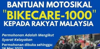Bantuan Motosikal Bikecare-1000 Kepada Rakyat Malaysia Bantuan Motosikal Bikecare-1000 Kepada Rakyat Malaysia