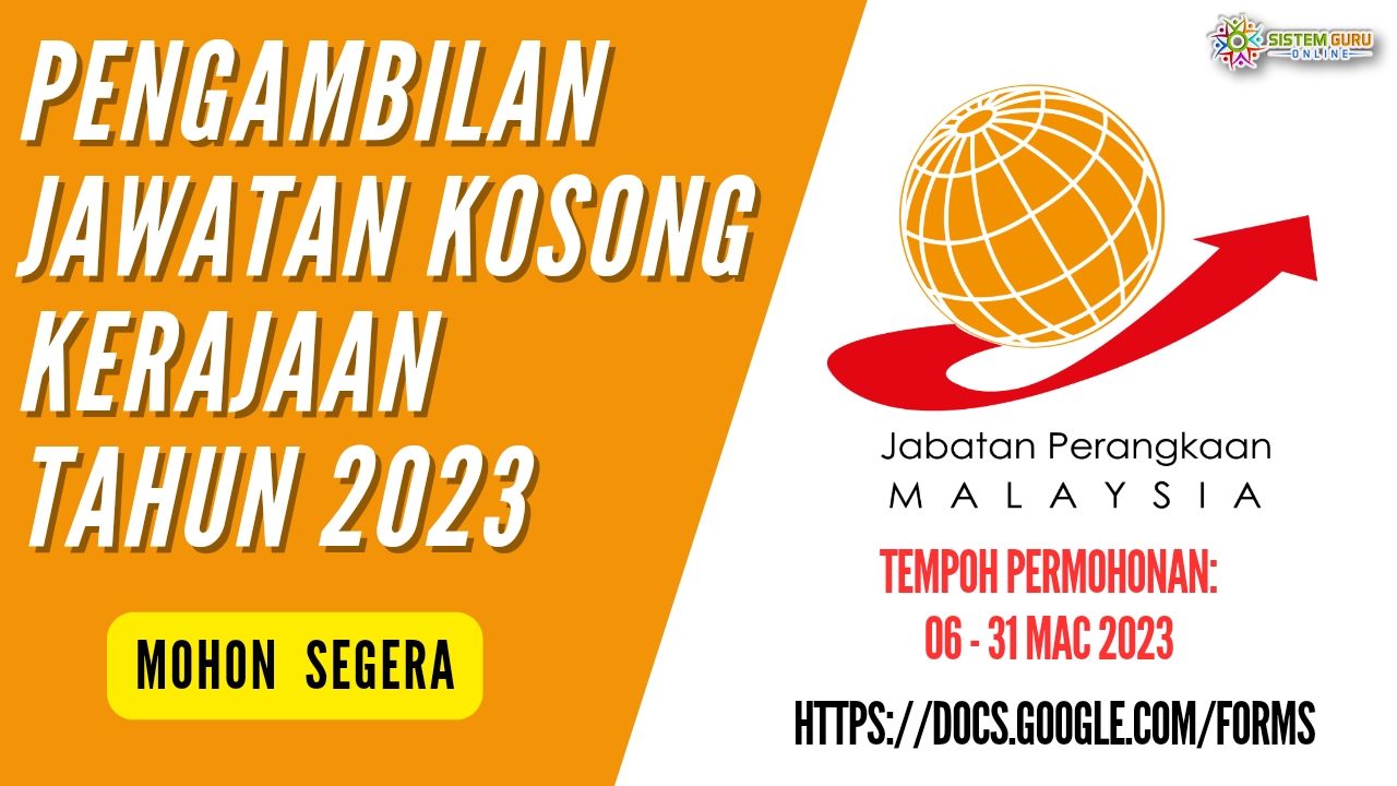 Jawatan Kosong Di Jabatan Perangkaan Malaysia Untuk Mac 2023
