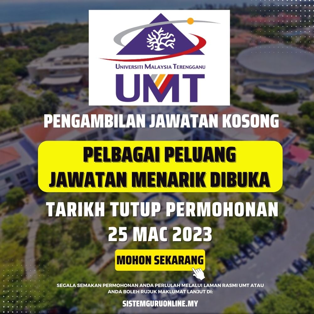 Jawatan Kosong Universiti Malaysia Terengganu
