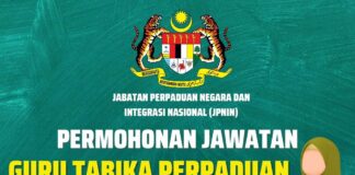 Jawatan Kosong Guru Tabika Perpaduan Gred S29 April 2023 Jawatan Kosong Guru Tabika Perpaduan