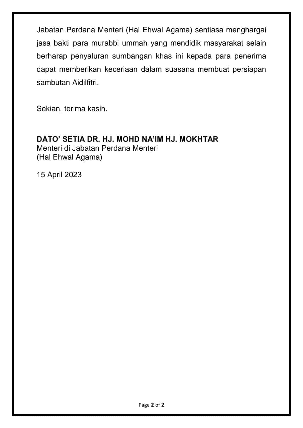 Bantuan Khas RM600 Secara One-Off 2023 4 bantuan sumbangan khas aidilfitri imam guru kafa 1