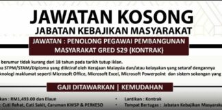 Jawatan Kosong Jabatan Kebajikan Masyarakat