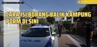 Aidilfitri, PDRM: Cara Isi Borang Balik Kampung Langkah Cegah Jenayah 2023 Cara Isi Borang Balik Kampung