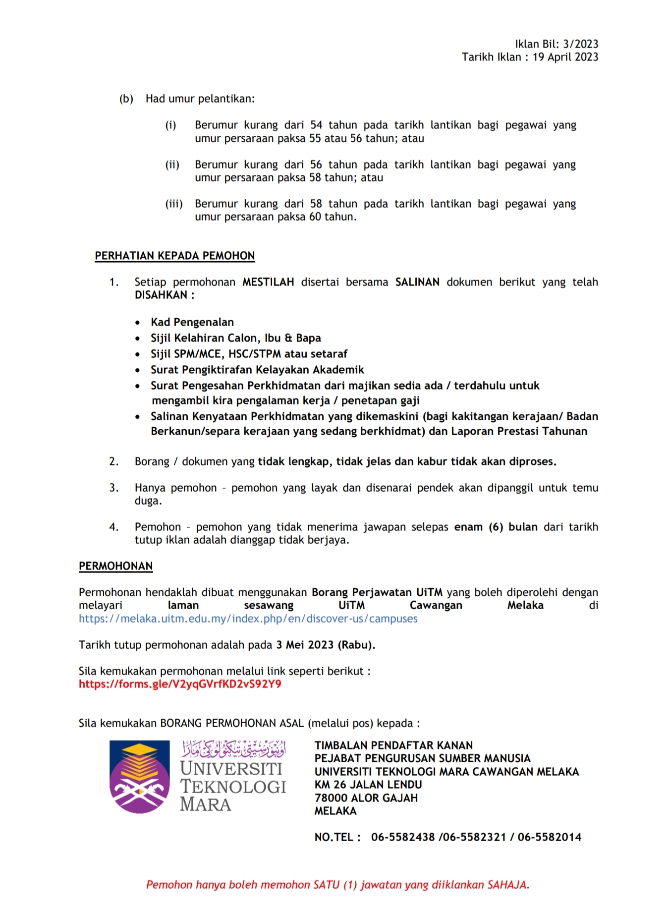 Pengambilan Jawatan Kosong UiTM Kini Dibuka Tahun 2023 4 Screenshot 2023 05 01 18 42 00 268 edit com.google.android.apps .docs