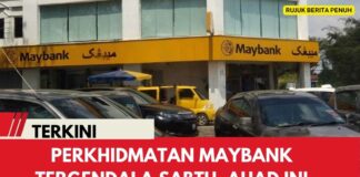 Perkhidmatan Maybank tergendala Sabtu, Ahad ini 12 Tengah Malam hingga 7 Pagi Perkhidmatan Maybank tergendala Sabtu, Ahad ini