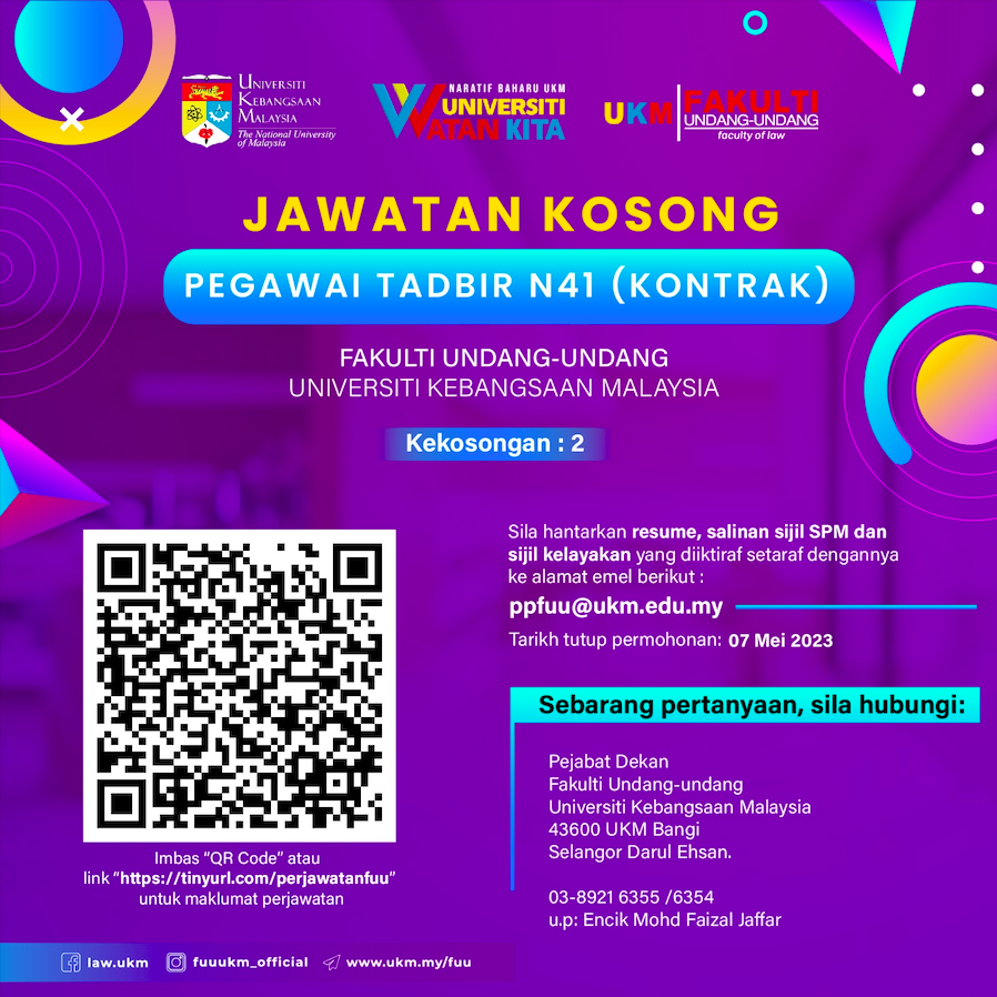 Pengambilan Jawatan Kosong Universiti Kebangsaan Malaysia (UKM) 2023 3 ukm