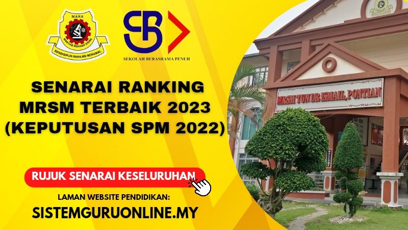 Senarai Ranking MRSM Terbaik 2023 (Keputusan SPM 2022) 1 Senarai Ranking MRSM Terbaik 2023 (Keputusan SPM 2022)