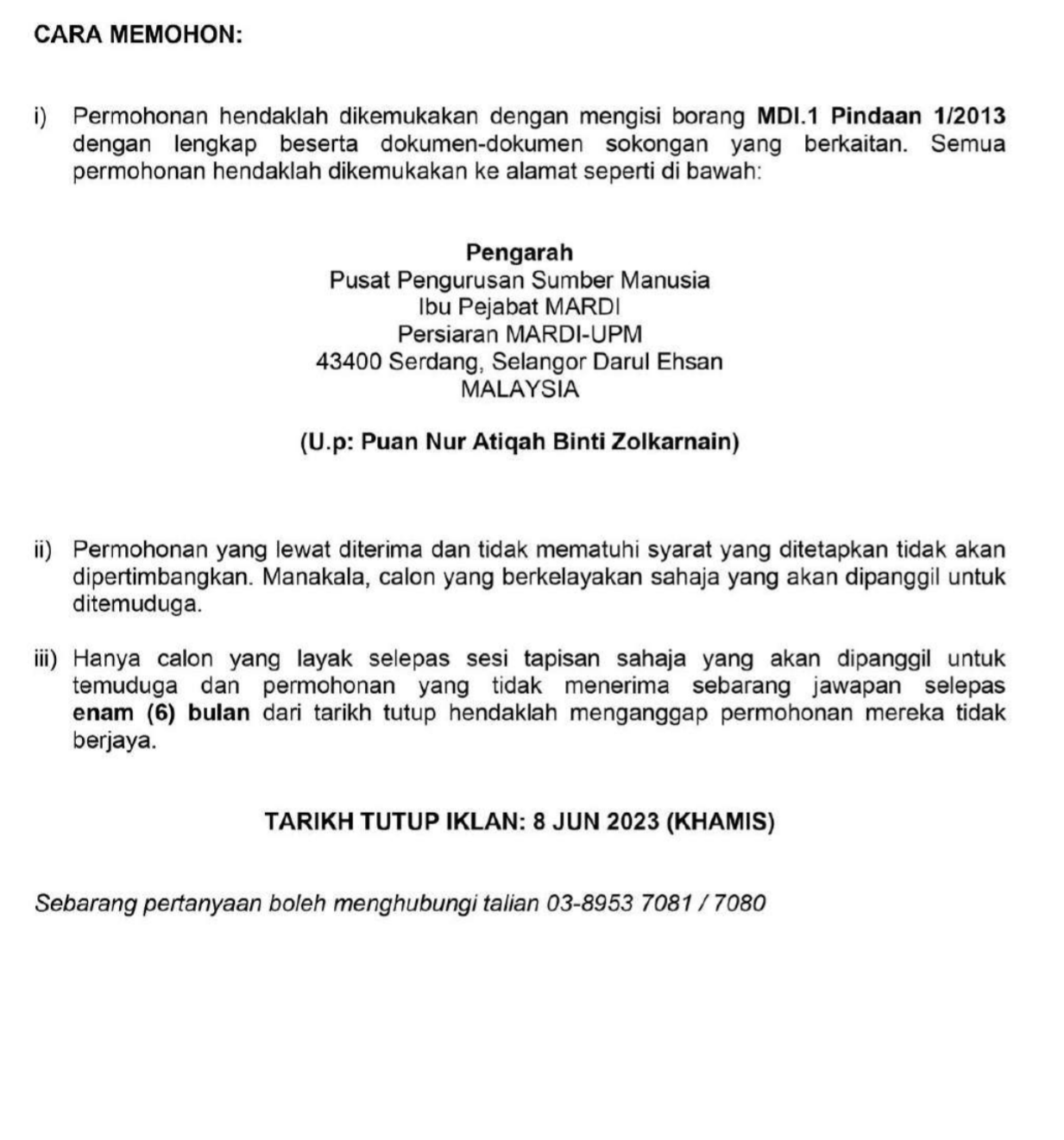 Jawatan Kosong di MARDI Tahun 2023 Kini Dibuka Mohon Sekarang 4 Screenshot 2023 06 03 12 54 03 773 com.google.android.apps .docs
