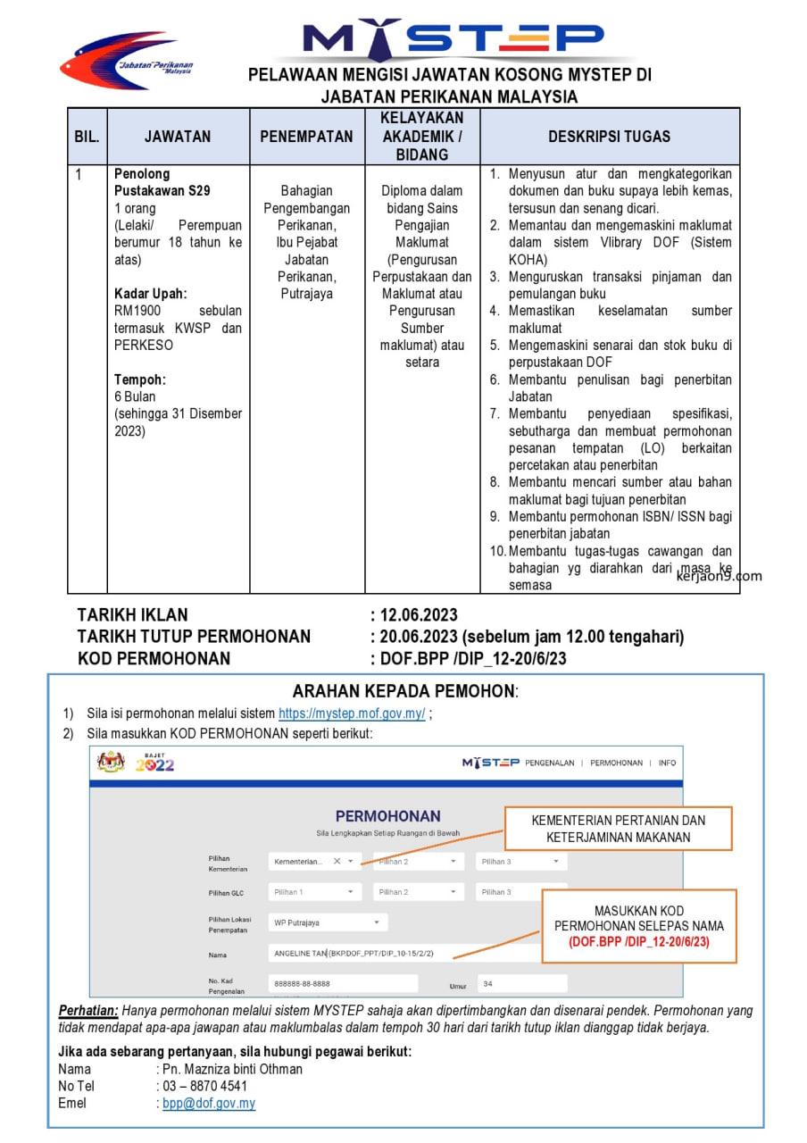 Permohonan Jawatan Kosong Jabatan Perikanan Malaysia Jun 2023 2 photo 2023 06 15 14 52 06