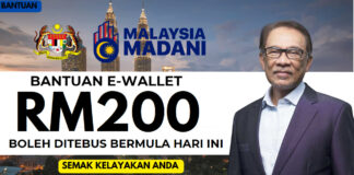 Bantuan e-Wallet RM200 Boleh Ditebus Bermula Hari Ini ~ Dapatkan Sekarang