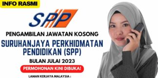 Pengambilan Besar-besaran Suruhanjaya Perkhidmatan Pendidikan (SPP) 2023 Pengambilan Besar-besaran Suruhanjaya Perkhidmatan Pendidikan (SPP) 2023