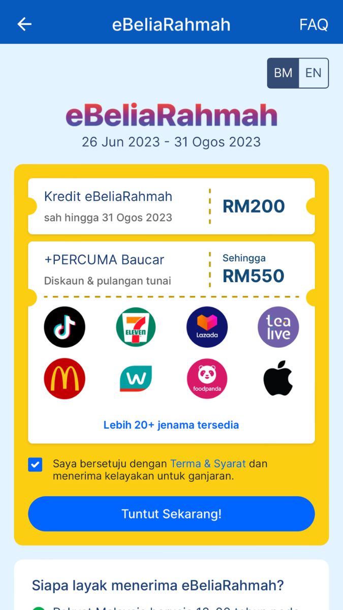 eBeliaRahmah, Penerima Diingatkan Tidak Tukar Kepada Tunai - MoF 2023 3 Kelebihan tuntutan ebelia Rahmah TNG