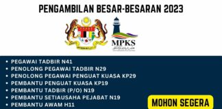 Pengambilan Besar-besaran Majlis Perbandaran Kuala Selangor (MPKS) Tahun 2023
