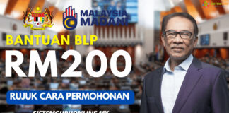 Permohonan Bantuan BLP RM200 : Semak Kelaya