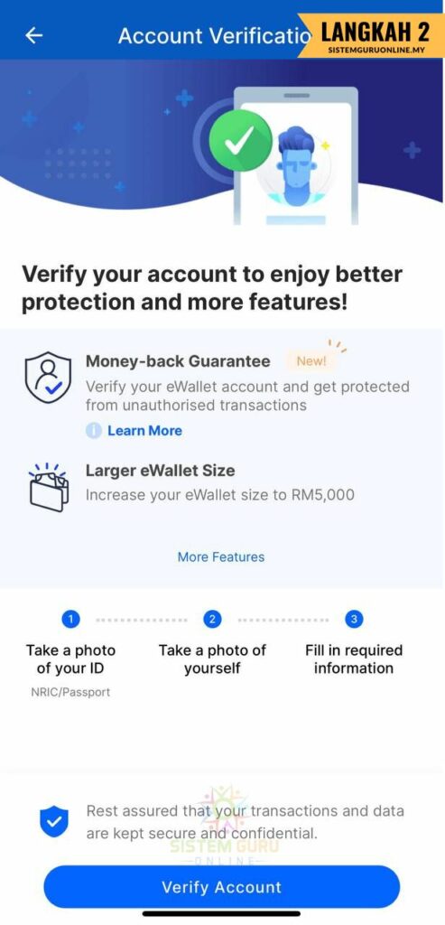 Penerangan Lengkap Tentang Aplikasi Touch N GO dan Nikmati Lebih 10 Kemudahan TNG 10 cara verify akaun tng 1