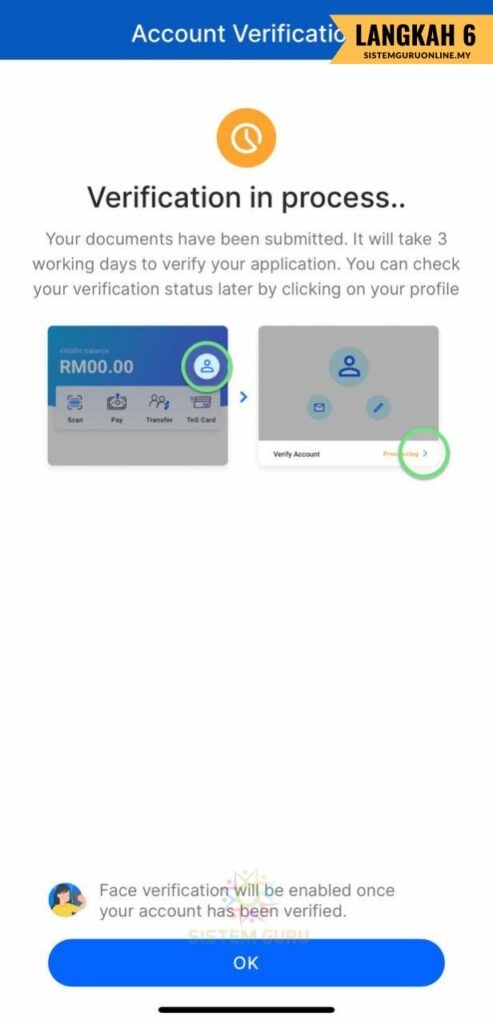 cara verify akaun tng 5 1