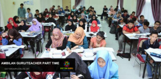 Permohonan Kerja Part Time Teacher Ambilan September 2023