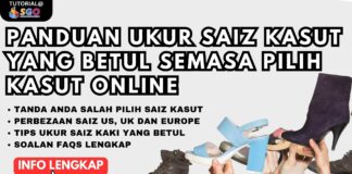 Panduan Ukur Saiz Kasut Yang Betul Semasa Anda Membuat Pembelian Kasut Online ukur saiz kasut