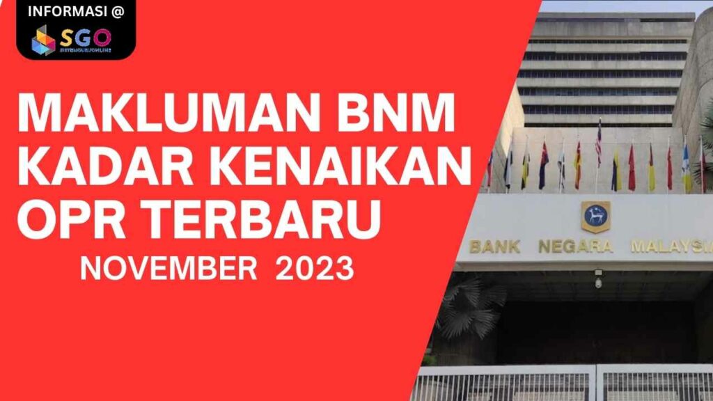 Makluman BNM Kadar Kenaikan OPR November 2023 1 BNM KADAR KENAIKAN OPR NOVEMBER 2023