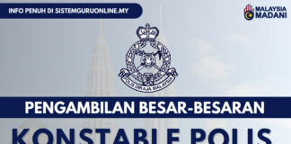 Pengambilan Konstable Polis Gred YT1 Bagi Kemasukan November Konstable Polis Gred YT1