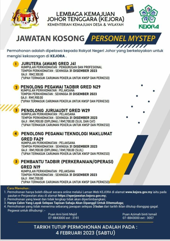 Jawatan Kosong Di Lembaga Kemajuan Johor