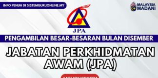 Pengambilan Kerja JPA Disember 2023 Seluruh Malaysia PENGAMBILAN KERJA JPA DISEMBER 2023