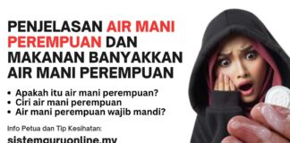 Penjelasan Air Mani Perempuan dan Makanan Banyakkan Air Mani Perempuan