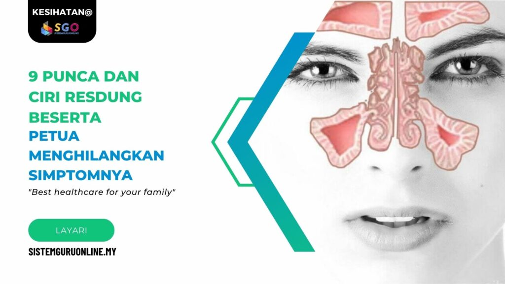 9 Punca Resdung Beserta Petua Menghilangkan Resdung 1 9 Punca dan Ciri Resdung Beserta Petua Menghilangkan Simptomnya