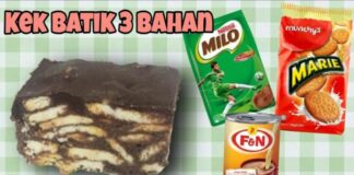 Cara Buat Kek Batik: Mudah, Lembut Dan Sedap Menggunakan 3 Bahan Cara buat kek batik 3 bahan