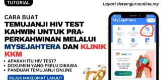 Cara Buat Temujanji HIV Test Kahwin Untuk Pra-Perkahwinan Melalui MySejahtera dan Klinik KKM hiv test kahwin