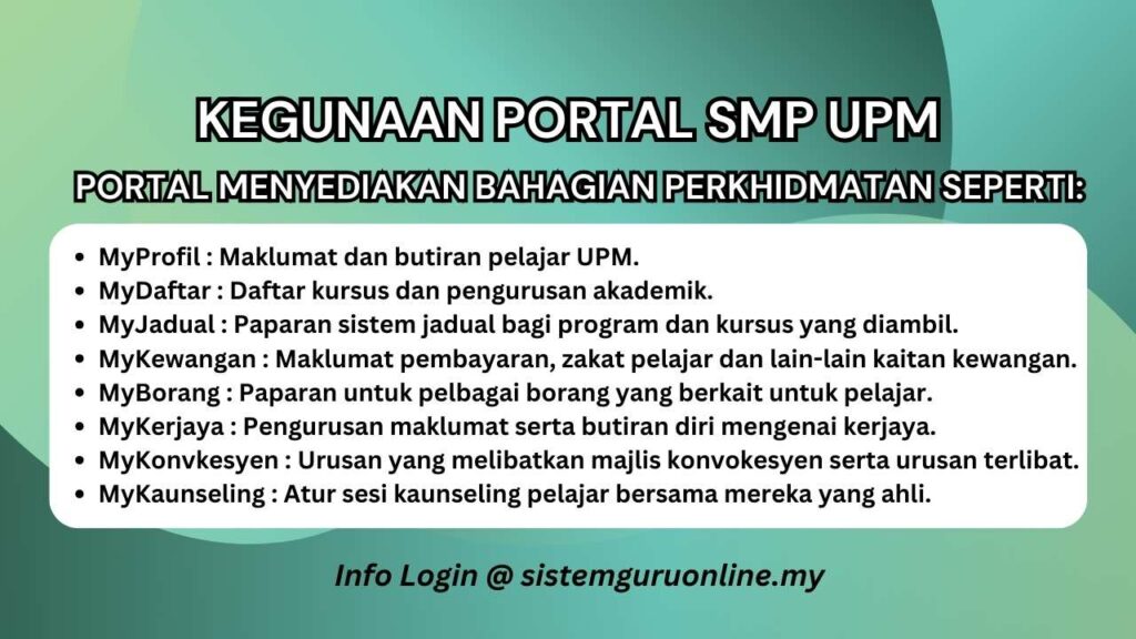 kegunaan smp upm