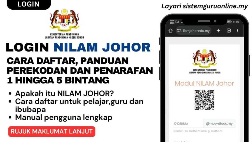 Login NILAM JOHOR : Cara Daftar, Panduan Perekodan dan Penarafan 1 Hingga 5 Bintang 1 login nilam johor