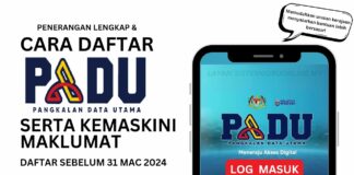 Cara Daftar PADU dan Kemaskini Maklumat Sebelum 31 Mac 2024 Daftar padu
