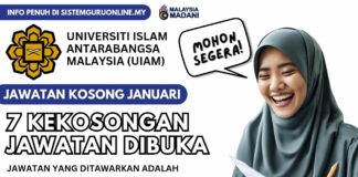Jawatan UIAM Januari 2024