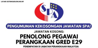 Jawatan Kosong Penolong Pegawai Perangkaan Gred E29 Januari 2024 di Jabatan Perangkaan Malaysia