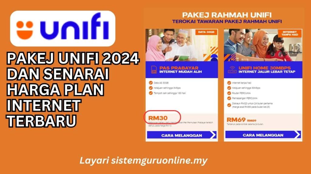 Pakej Unifi 2024 dan Senarai Harga Plan Internet Terbaru