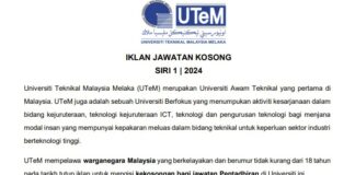 Pengambilan Jawatan UTEM Januari 2024 Pengambilan Jawatan UTEM Januari 2024