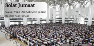 Solat Jumaat: Syarat Wajib Dan Sah Solat Jumaat Beserta Niat Jumaat
