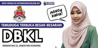 Temuduga Terbuka DBKL Februari 2024
