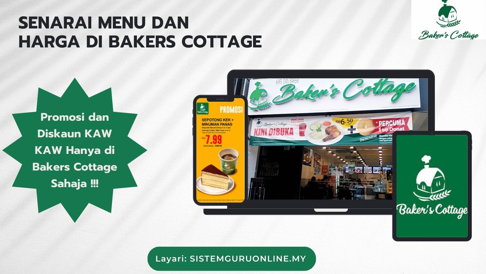 Bakers Cottage Senarai Menu Dan Harga Terkini Makanan Di Bakers