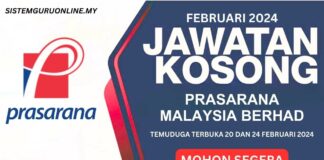 Jawatan Kosong PRASARANA Februari 2024 – Temuduga Terbuka JAWATAN KOSONG PRASARANA FEBRUARI 2024