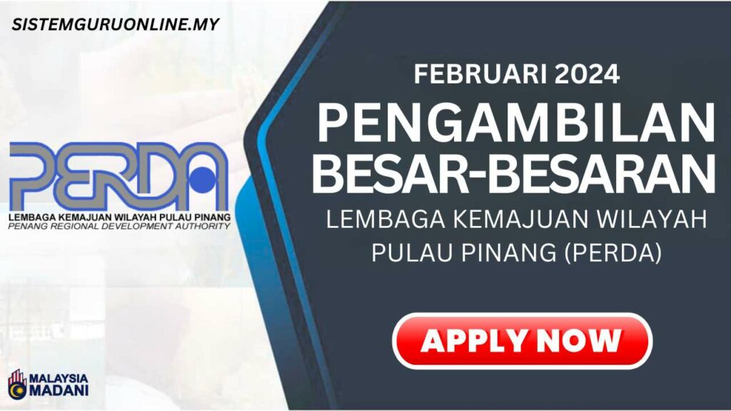 Pengambilan Jawatan PERDA Februari 2024 Secara Besar-Besaran 1 Pengambilan Jawatan PERDA Februari 2024 Secara Besar-Besaran