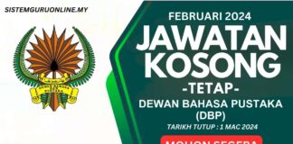 Pengambilan Jawatan DBP Februari 2024 – 9 Jawatan Tetap Dibuka Pengambilan Jawatan DBP Februari 2024