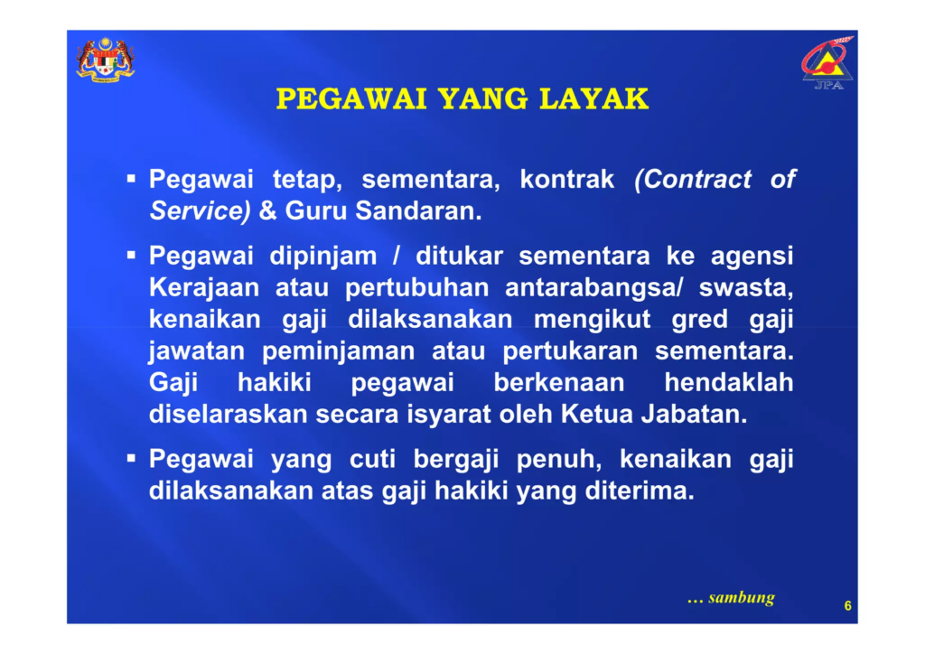 Senarai Kenaikan Gaji Tahunan, Tarikh Pergerakan Gaji dan Kadar Kenaikan Gaji Penjawat Awam 5 image 11