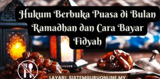 Hukum Berbuka Puasa di Bulan Ramadhan dan Cara Bayar Fidyah