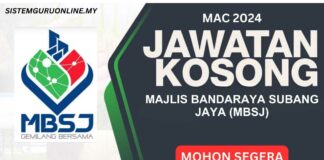 Pengambilan Jawatan MBSJ Mac 2024 Pengambilan Jawatan MBSJ Mac 2024